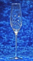 Pohár na šampanské KATHY, 210 ml, Swarovski, sada 6 ks